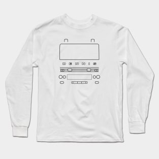 Classic Dennis fire engine outline graphic (black) Long Sleeve T-Shirt